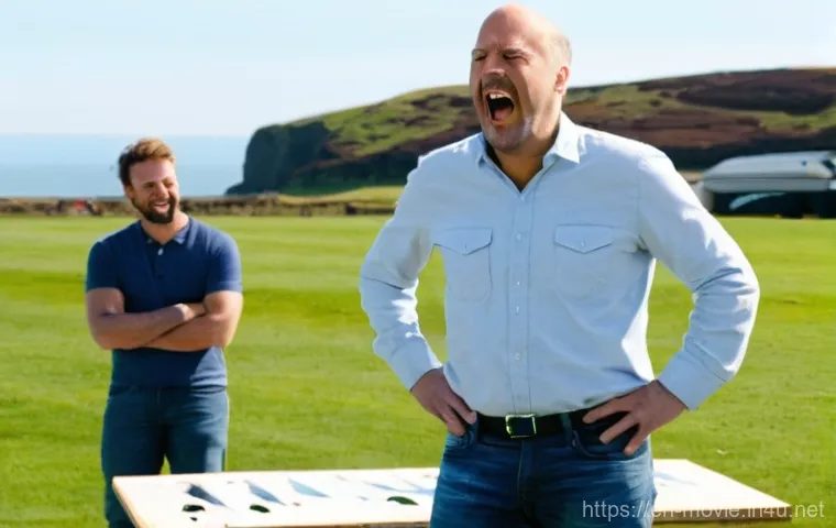 촬영 현장에서 일어난 유쾌한 에피소드 - **A humorous moment on the set of a historical drama, capturing a subtle wardrobe malfunction.** A d... 촬영 현장에서 일어난 유쾌한 에피소드 - **A humorous moment on the set of a historical drama, capturing a subtle wardrobe malfunction.** A d...