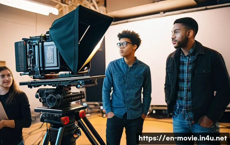 영화 제작 전문 아카데미 추천 - **Prompt 1: Mastering the Technical Craft on a Modern Film Set**
"A group of diverse film studen...