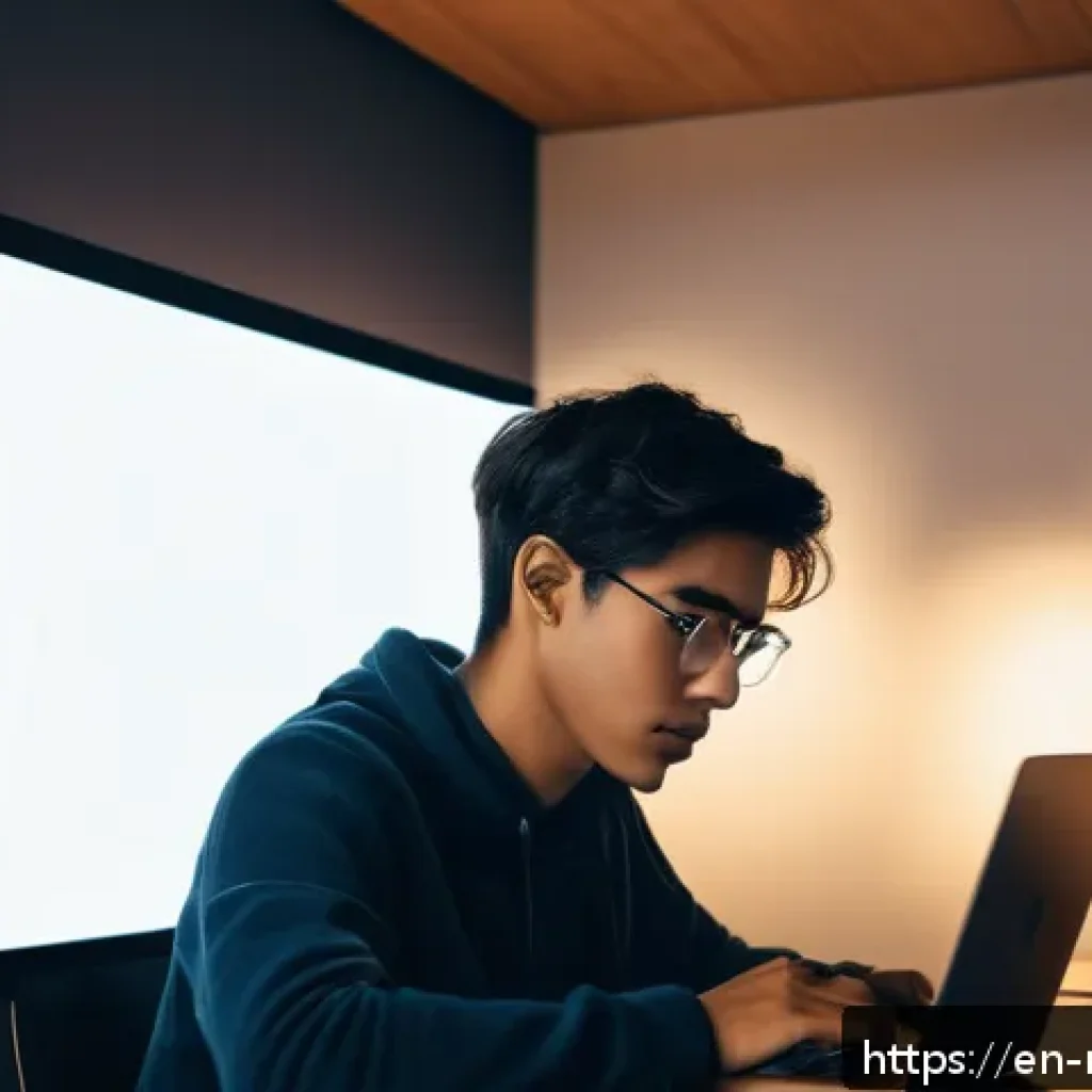 영화 제작사의 이직 성공 사례 - A young, diverse filmmaker sitting at a cozy, modern workspace filled with film scripts, a laptop, a...